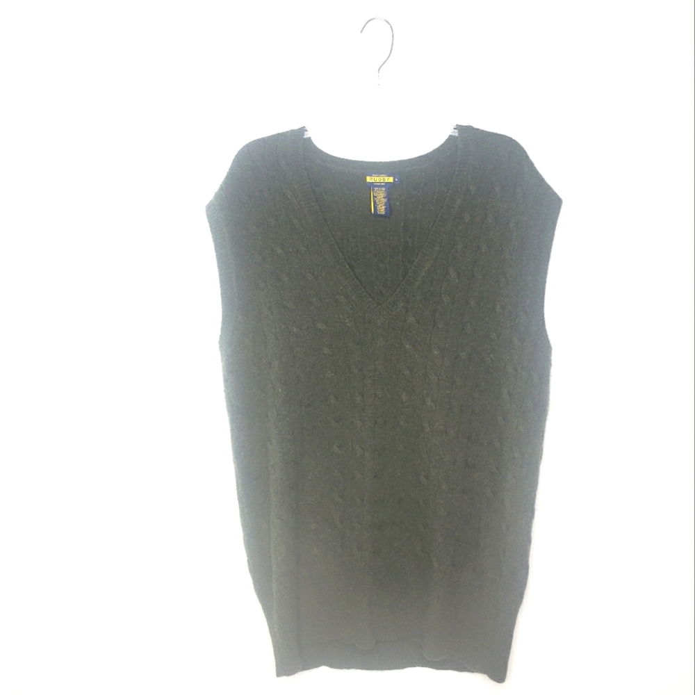 Vintage Ralph Lauren Rugby Cable Knit Sweater Vest Size Large